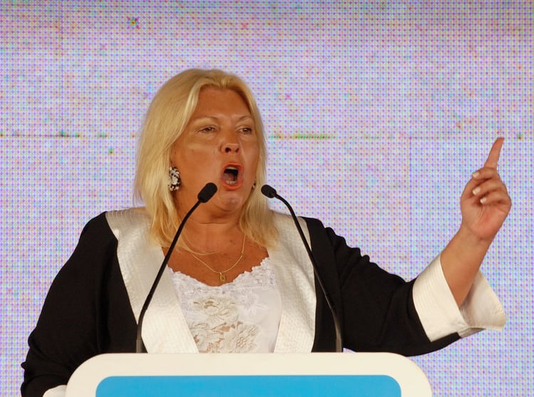 La líder de la Coalición Civica, Elisa Carrió (NA)