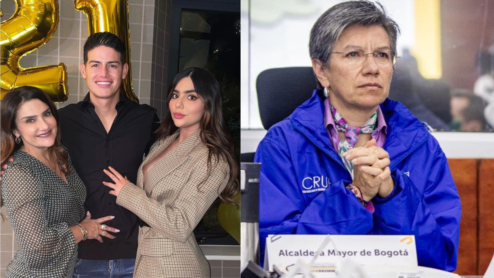 La hermana de James Rodríguez se despachó contra Claudia López, luego de ser atracada - crédito @juanavalentina/@ClaudiaLopez / Montaje por Infobae