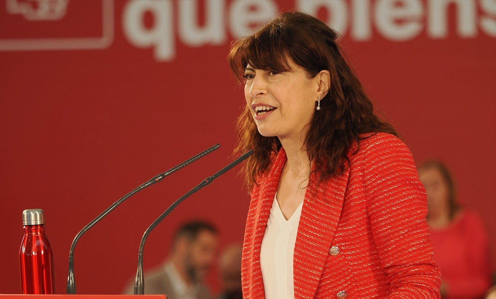 Ana Redondo en un acto del PSOE en 
Valladolid.