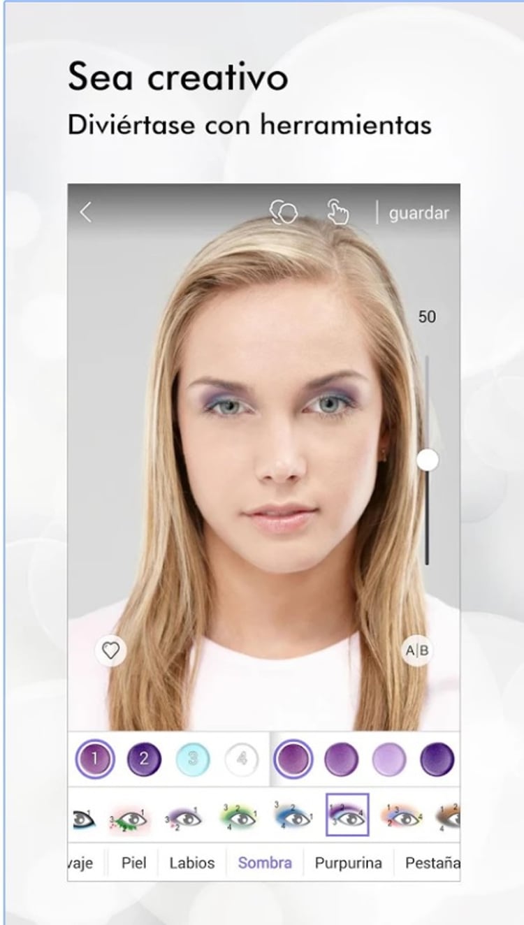 La app permite añadir una capa de maquillaje virtual (Perfect 365)