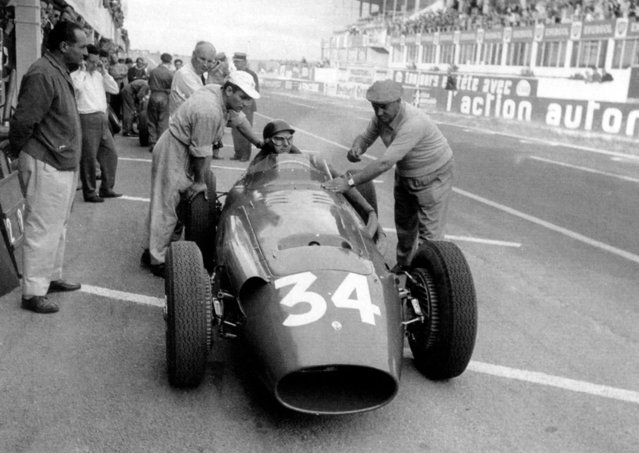 Fangio no se sintió cómodo con el auto en la carrera de Reims (Museo Fangio)