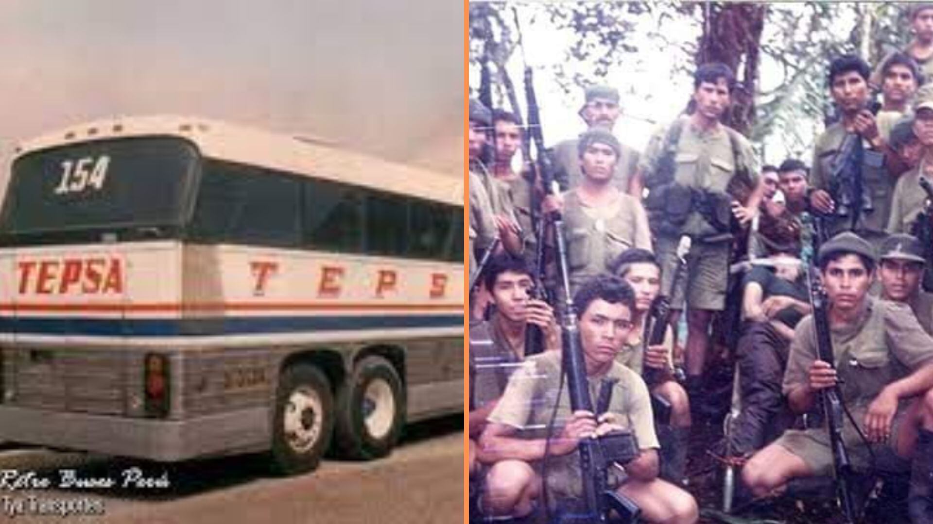 Con la guerra de Cenepa con el Alto Ecuador, Tepsa mantuvo sus servicios y logró ponerse a la orden del ejército peruano poniendo al servicio sus buses para el traslado de soldados hacia la frontera. (Composición Infobae Perú)