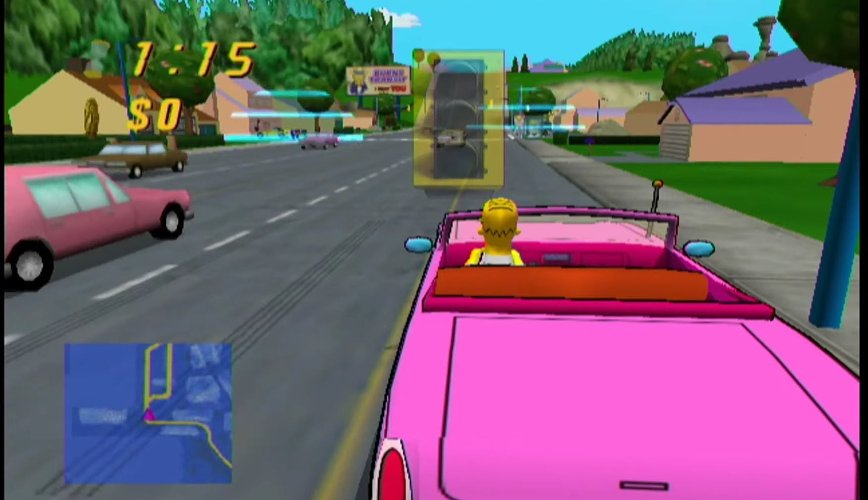 The Simpsons Road Rage es similar al juego Crazy Taxi
