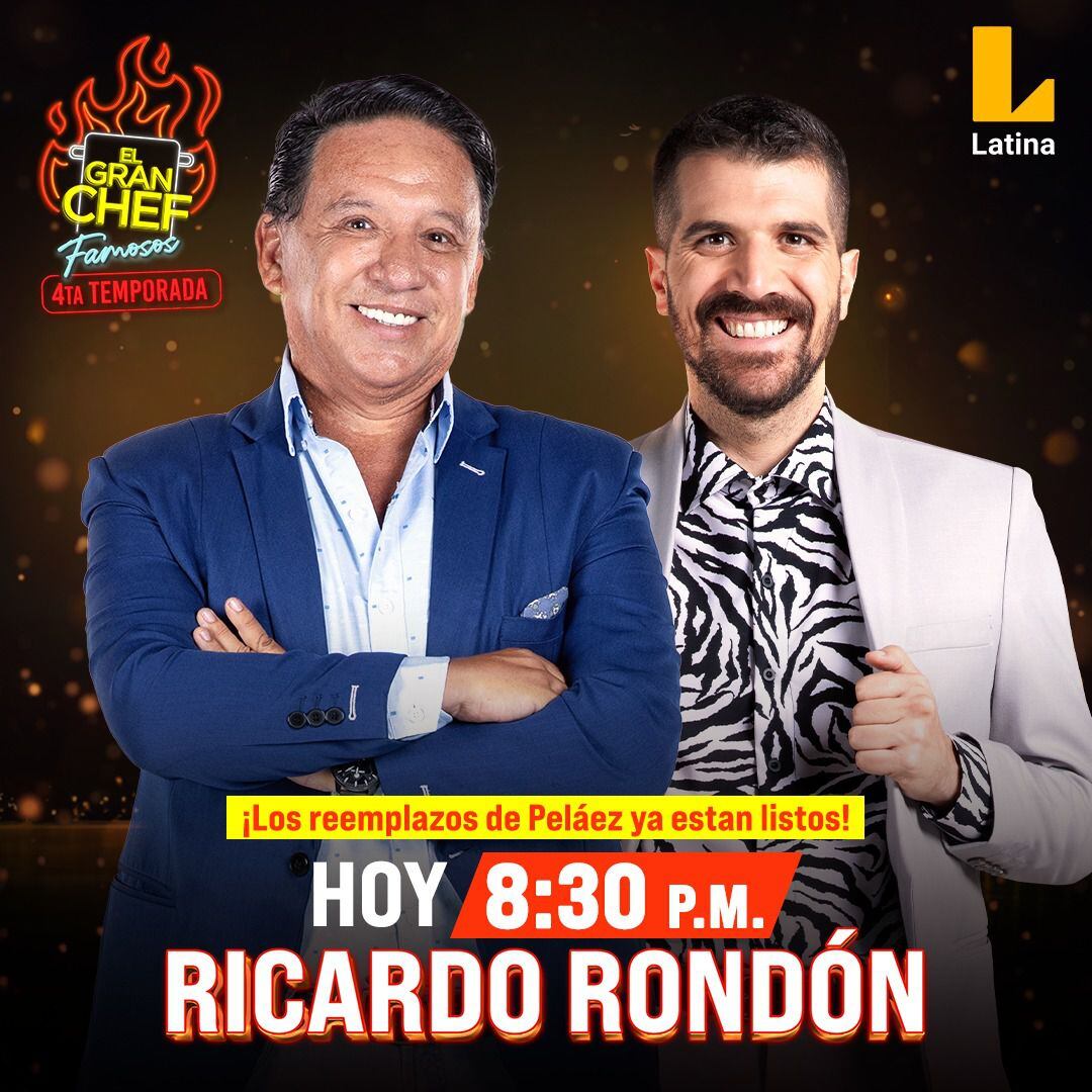 Ricardo Rondón reemplazará a José Pelaéz en 'El Gran Chef Famosos'. (Latina)