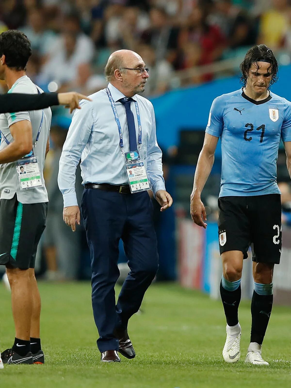 Cavani y Uruguay, pendientes de las pruebas tras su lesión en el Mundial  2018
