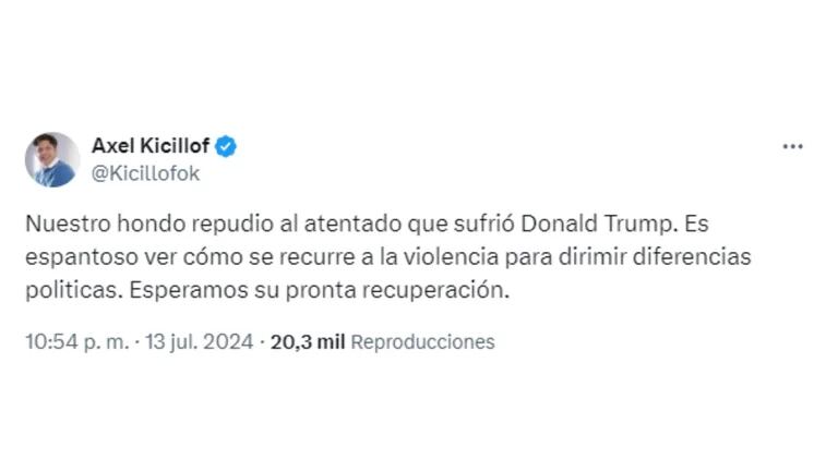 La unánime condena de los políticos argentinos al atentado de Donald Trump: "el respeto a la vida..."