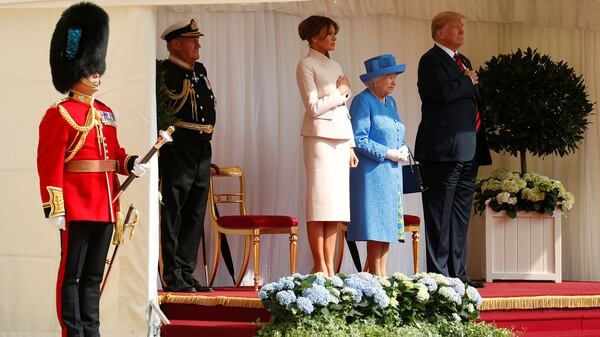 Es la última actividad oficial del matrimonio Trump en Reino Unido (REUTERS/Kevin Lamarque)