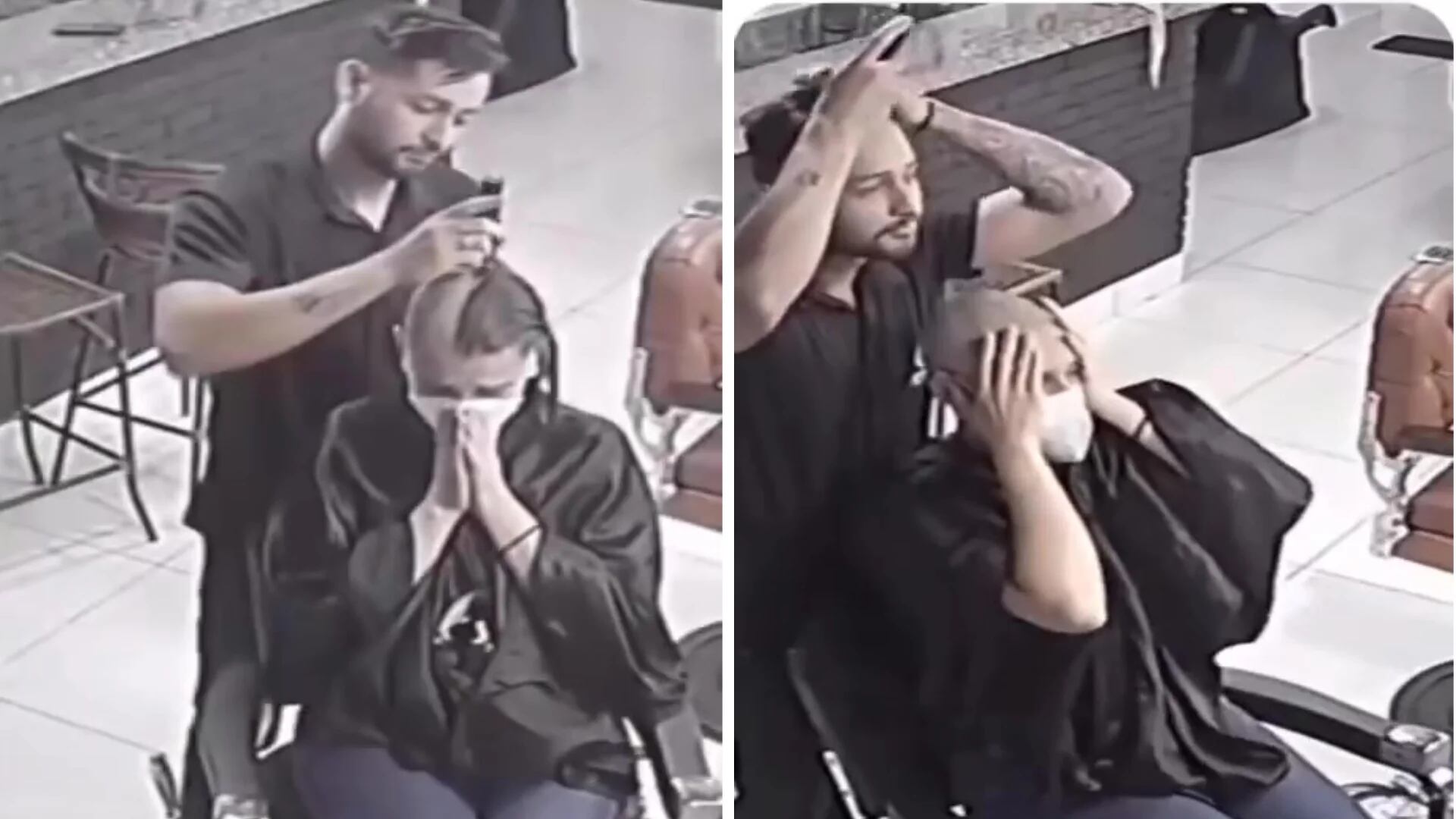 hombre confiado que visita al peluquero en la peluquería. peluquero  afeitando el cabello de su cliente con maquinilla en el salón. autocuidado,  belleza masculina. Barbero. 8076019 Foto de stock en Vecteezy