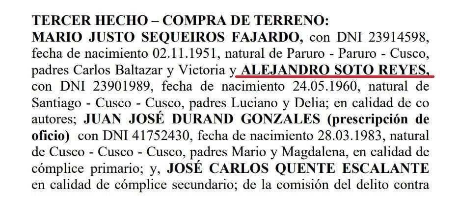 Prescripción a favor de Alejandro Soto dictada en julio de 2023.