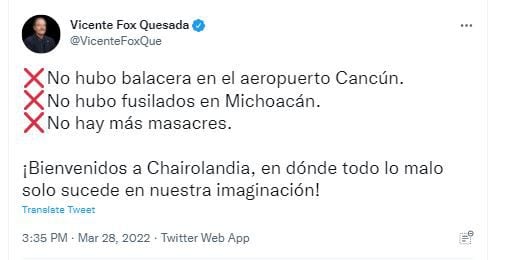 Vicente Fox//Amlo/Cancún