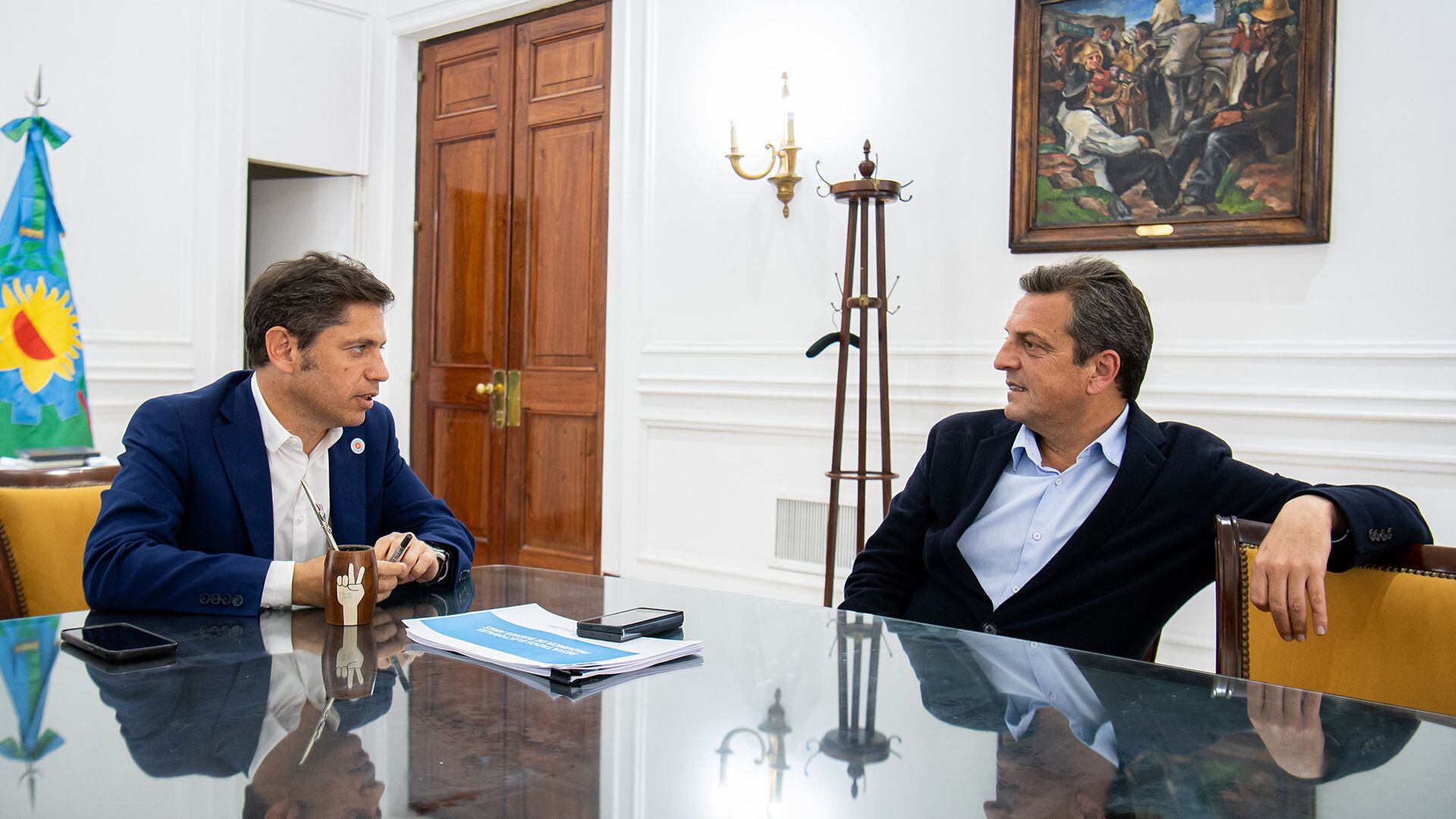 Sergio Massa, Axel Kicillof e intendentes de UP