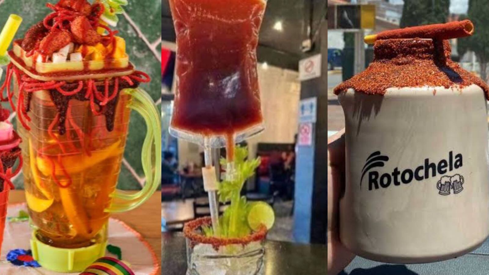 Transfuchelas, licuachelas y rotochelas: las bebidas más exóticas para disfrutar en fin de semana (Fotos: TikTok/@nalle_24/Twitter/@megicmafmx)