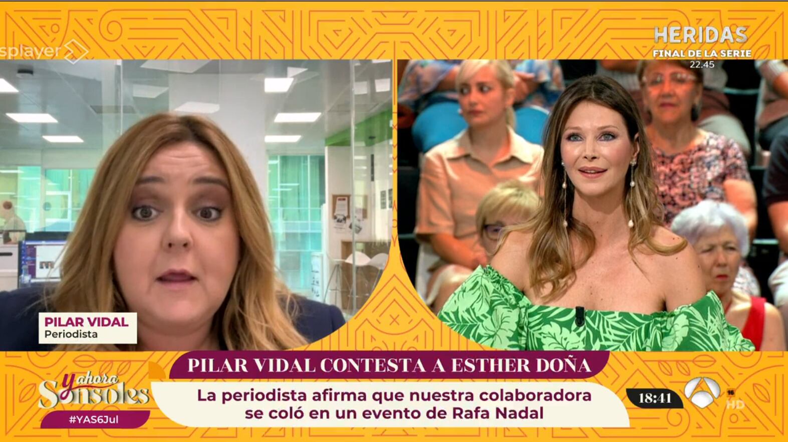 El Rifirrafe En Directo Entre Esther Doña Y Pilar Vidal En ‘y Ahora Sonsoles “no Tengo Que 