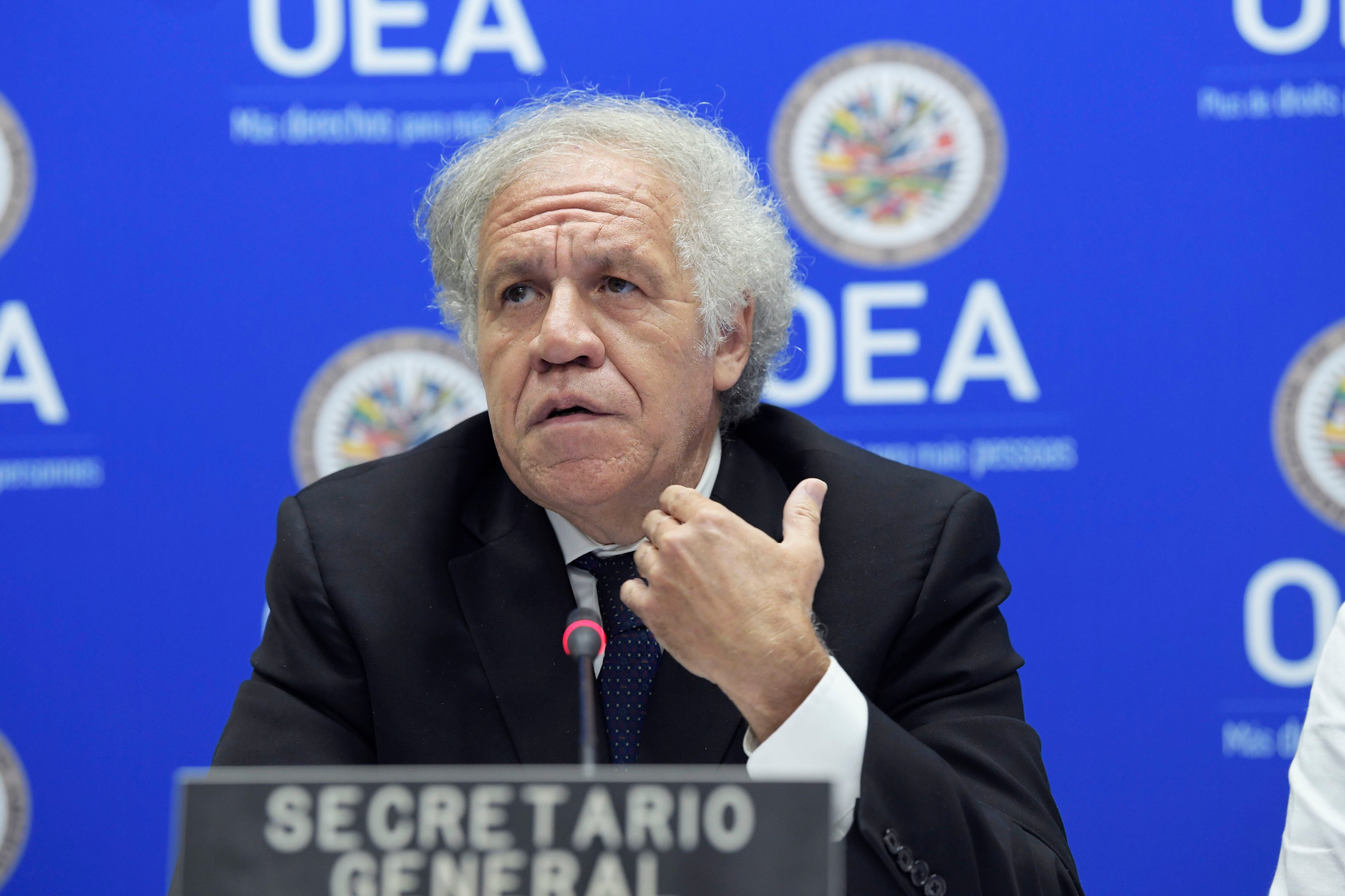 El secretario general de la OEA, Luis Almagro, se solidarizó con los acusados por la dictadura venezolana de un supuesto complot. EFE/Lenin Nolly 