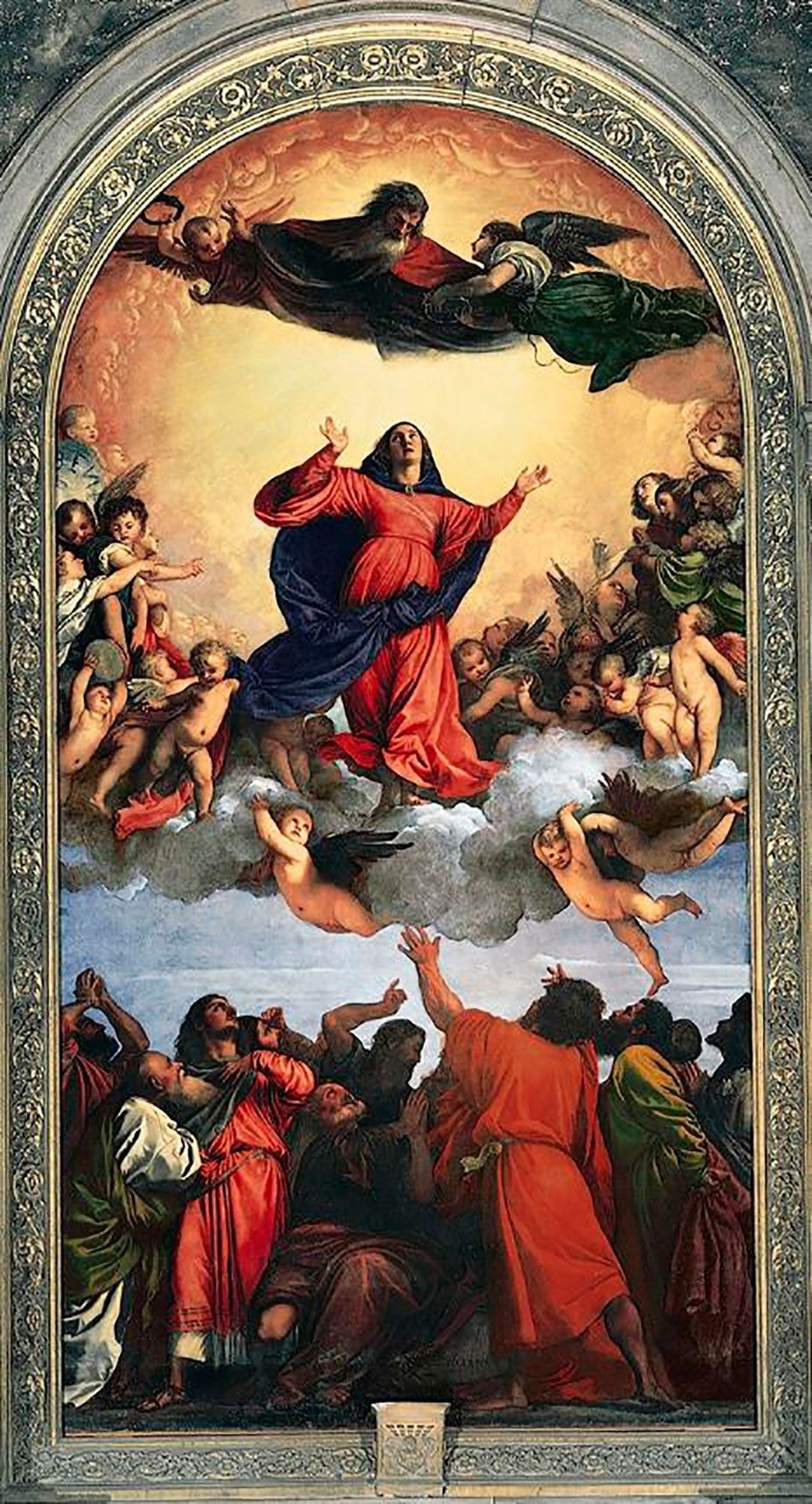 La Ascensión de la Virgen por Tiziano