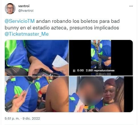 Algunos usuarios aseguraron que el personal habría retirado los boletos con los que no se pudo acceder al Estadio Azteca (Captura de pantalla)