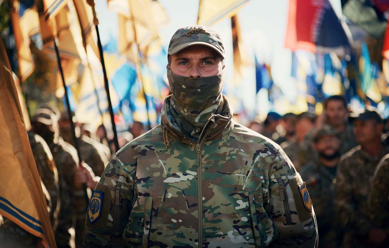 Despliegue de las fuerzas del Regimiento Azov, liderado por el polémico comandante Andriy Biletsky. (Flicker)