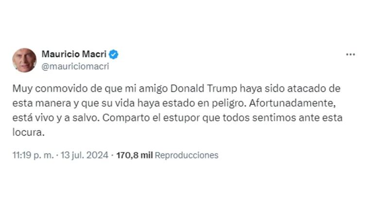 La unánime condena de los políticos argentinos al atentado de Donald Trump: "el respeto a la vida..."