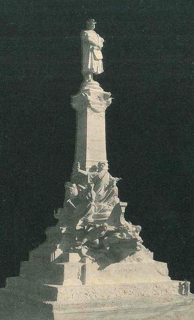 Maqueta del monumento a Colón en Buenos Aires, obra de A. Zocchi- Postal de época Col. OADM