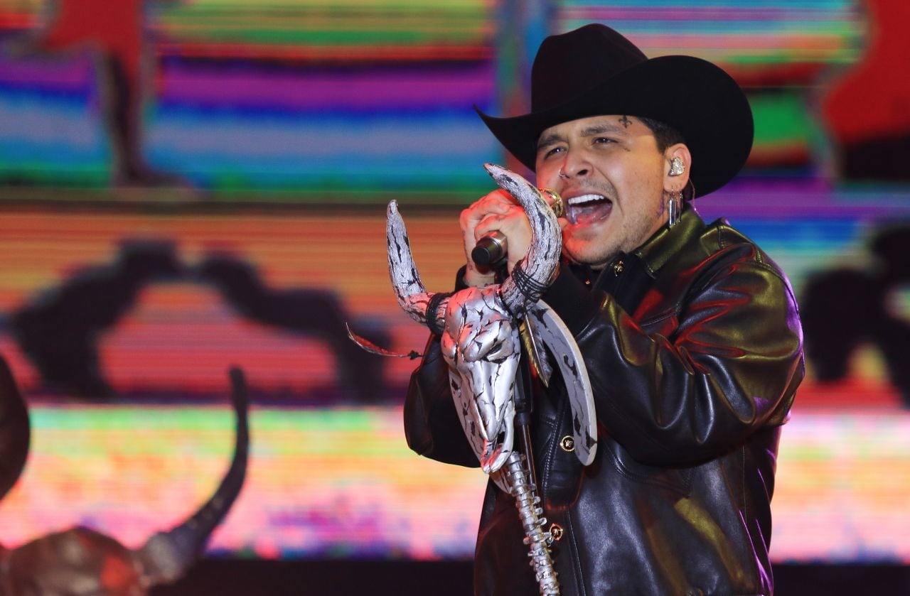 LEÓN, GUANAJUATO 23JULIO3021.-Con un lleno total Christian Nodal, cantautor de música popular mexicana se presento en la Feria de León Guanajuato. 
FOTO: ESTEBAN HERNÁNEZ /CUARTOSCURO.COM