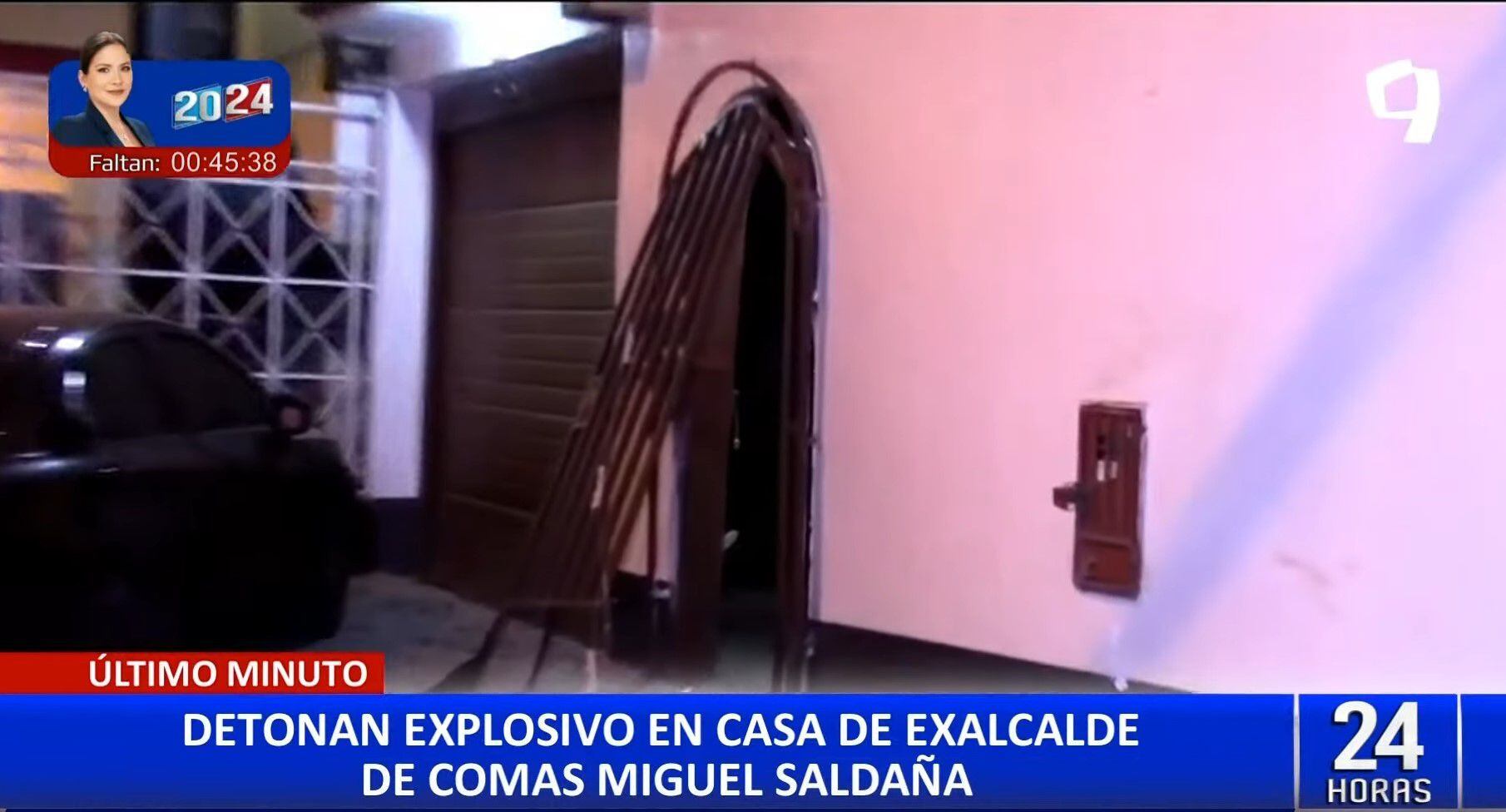 Detonan explosivo en casa de exalcalde de comas Miguel Saldaña.