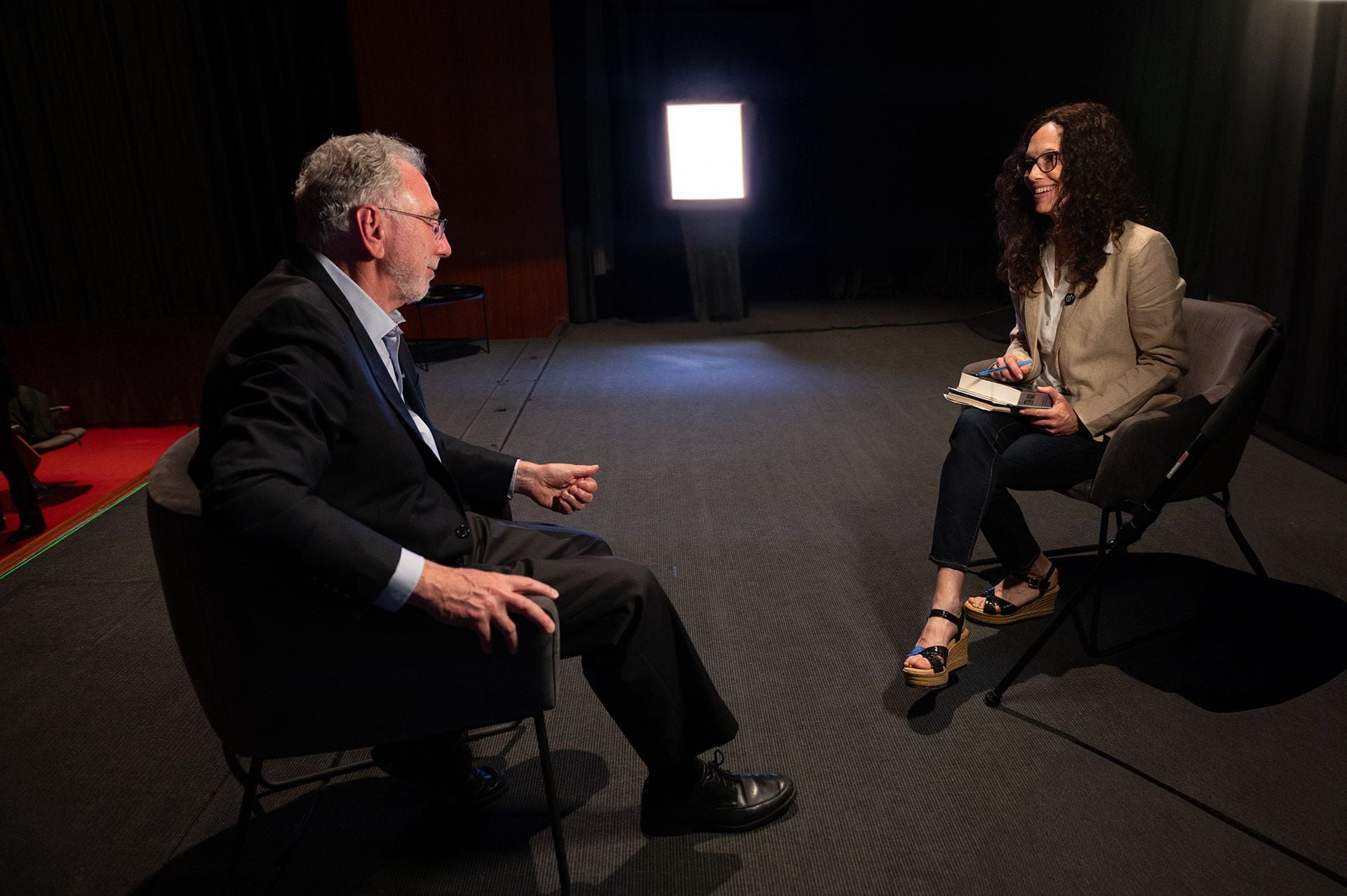 Al terminar la presentación de su libro en el Malba, Baron fue entrevistado por Infobae 