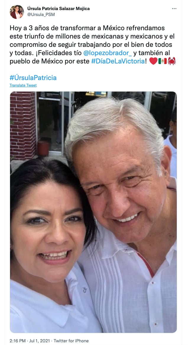 Ursula Patricia Salazar Mojica//AMLO