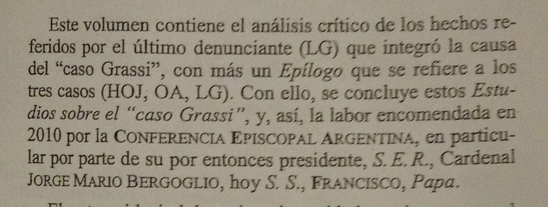 Extracto del tercer tomo de “Estudios sobre el caso Grassi”, del jurista Marcelo Sancinetti.