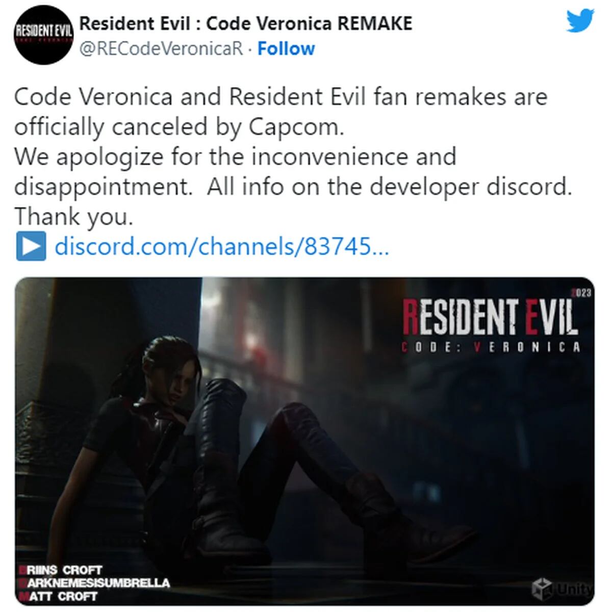 Capcom dice que si quieres el remake de Resident Evil Code