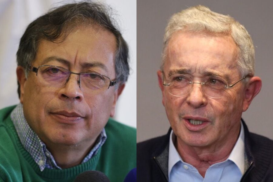 Gustavo Petro e Álvaro Uribe (Colprensa - Álvaro Tavera/Camila Diaz)