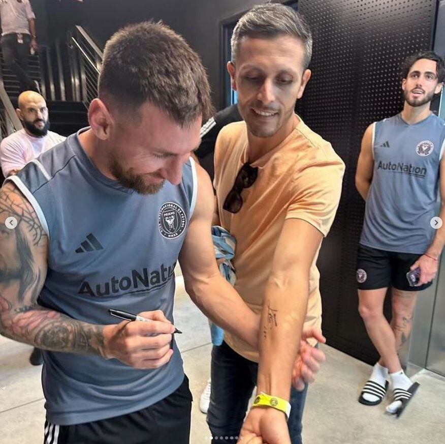Marcos Mondeni visits Lionel Messi (Instagram)