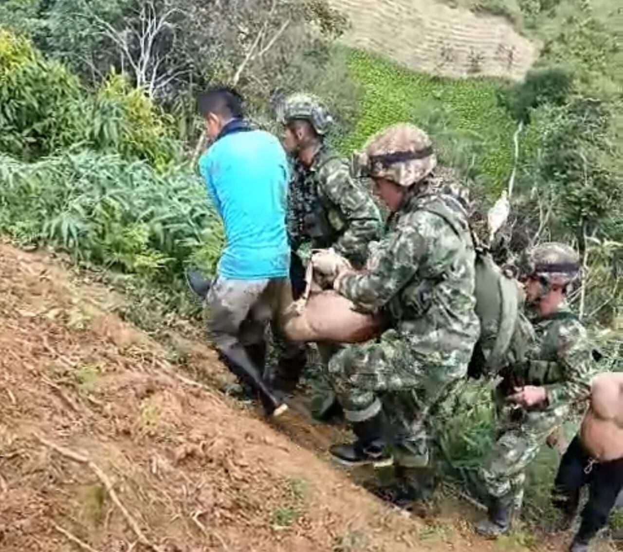 El concejal habría perdido una de sus extremidades - crédito Fuerzas Militares