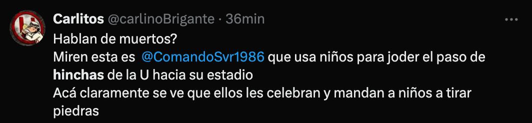 Usuarios manifiestan su indignación por ataques de bala a niños en medio de gresca entre hinchas de Alianza Lima y Universitario de Deportes.