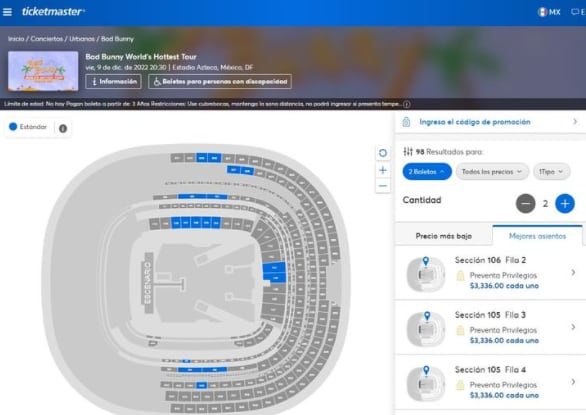 Bad Bunny tickets: Santo Domingo concierto boletos?