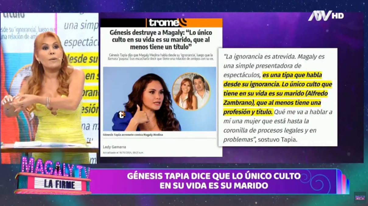 Magaly TV La Firme. (Captura de ATV)