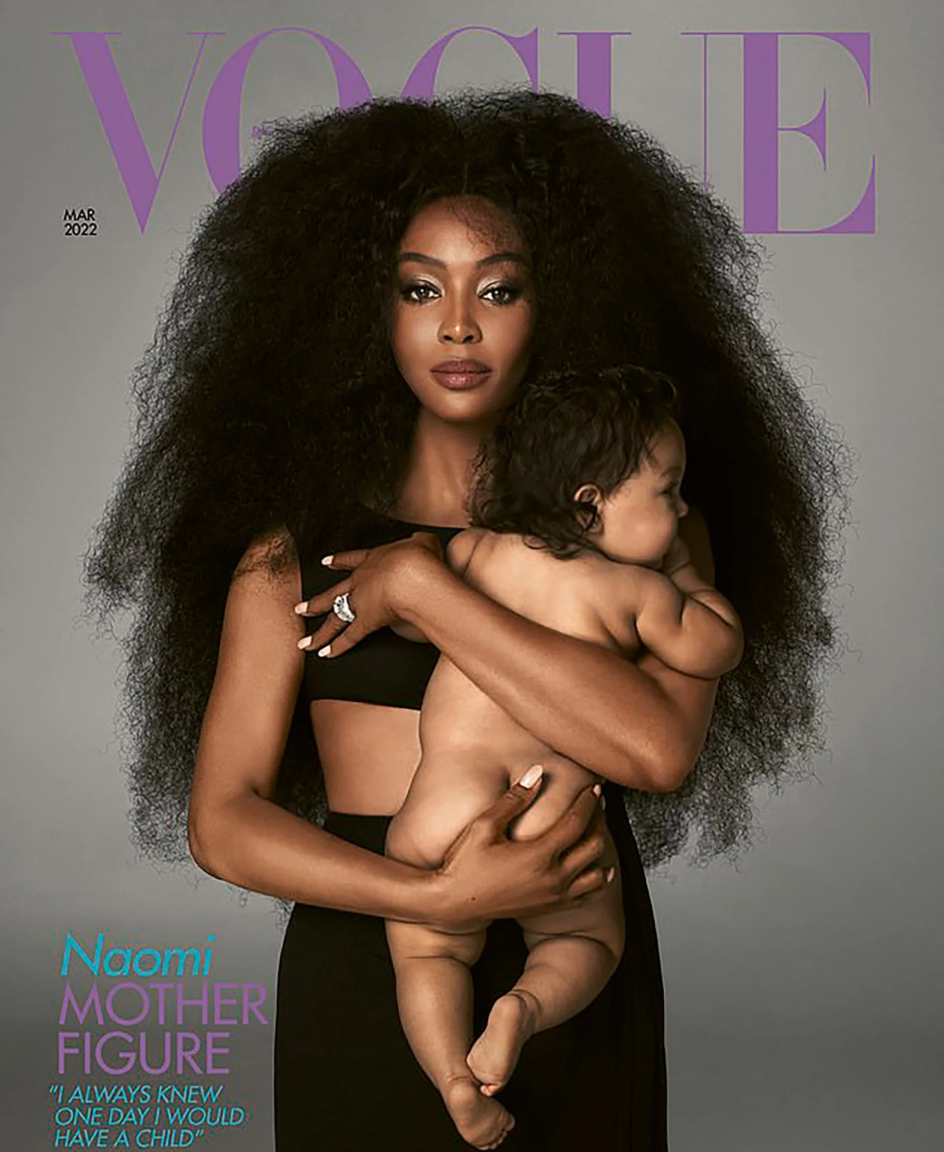 En una entrevista celebrada con Vogue en 2021, Naomi Campbell aseguró que su primera hija no fue adoptada (VOGUE)