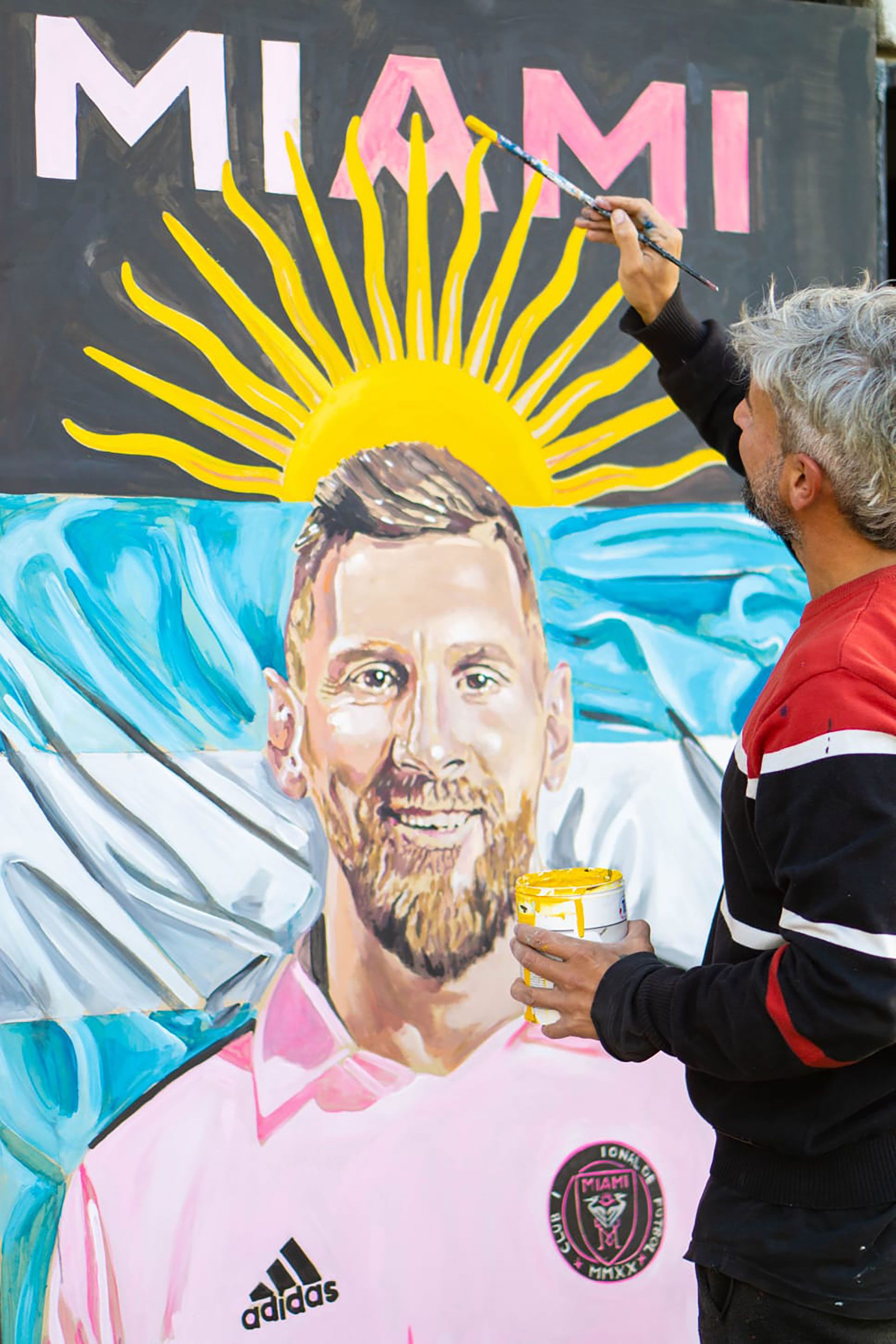 El primer retrato de Messi con la camiseta del Inter Miami