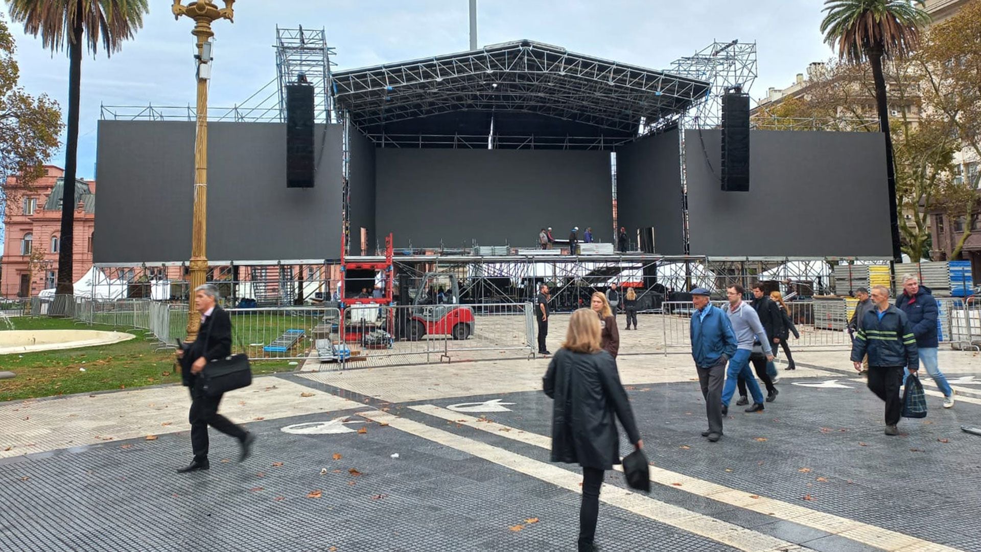 escenario Cristina Kirchner plaza de mayo