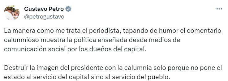 Esto dijo el presidente en su cuenta de X - crédito X