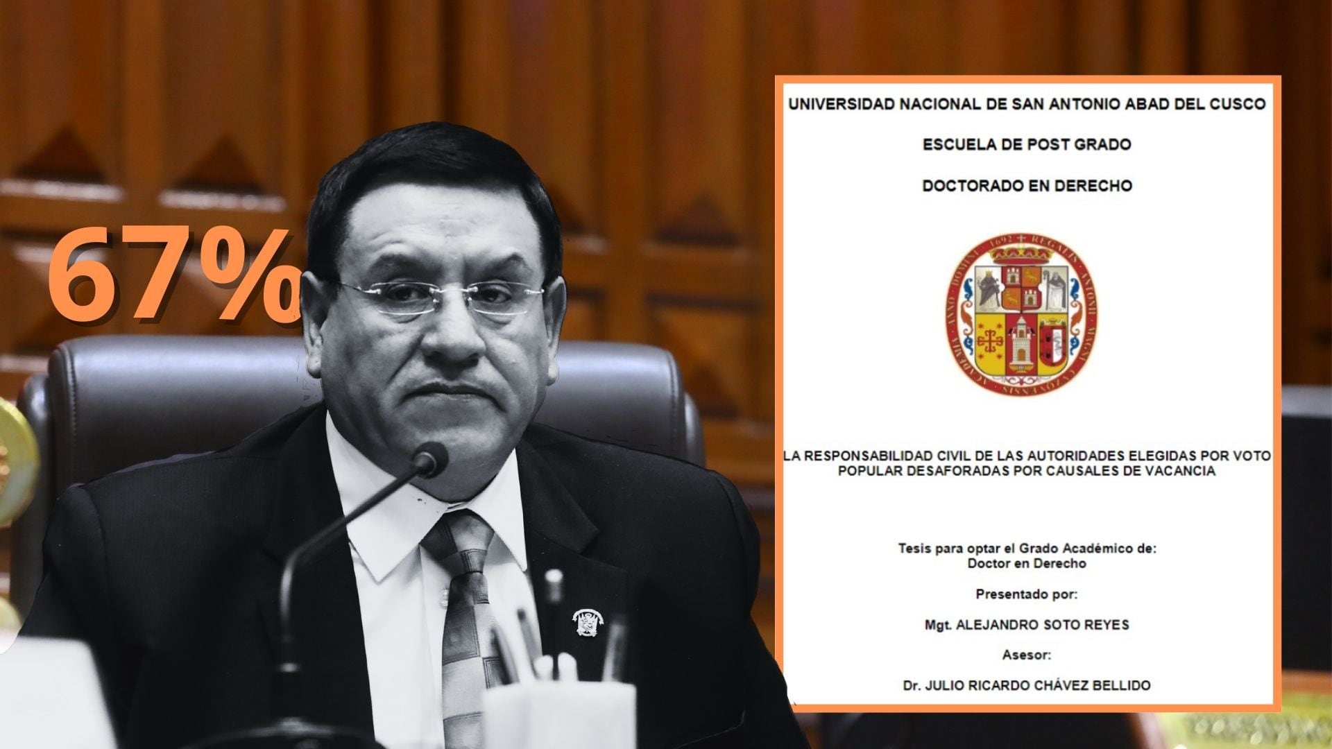 Otro cuestionamiento se suma a la larga lista de hechos que ponen en duda su idoneidad como máximo representante del Congreso de la República, Alejandro Soto. (Infobae Perú/Camila Calderón)