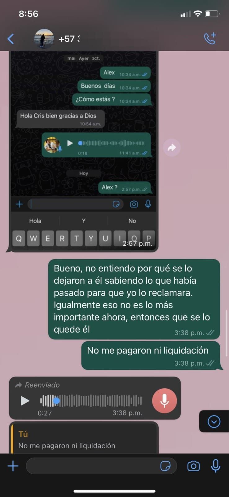 El restaurante le dijo a la víctima que se pudiera en contacto con su agresor - crédito @sstc07/X