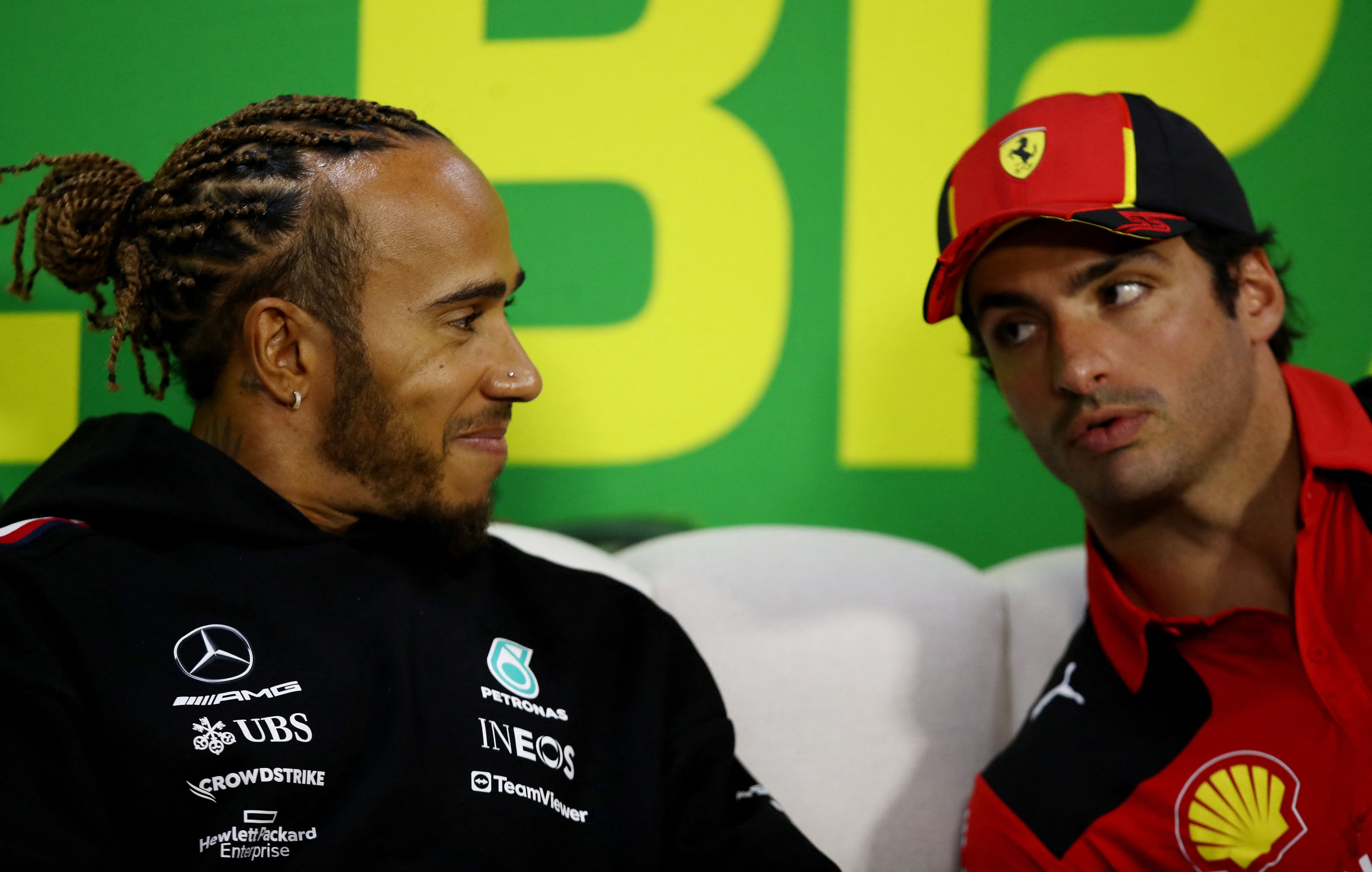 Hamilton y Sainz en el pasado Gran Premio de Brasil (Carla Carniel / Reuters)