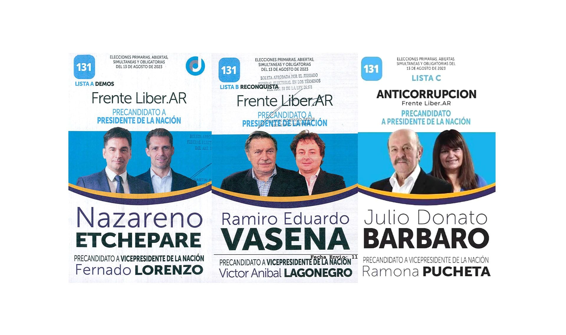 boletas PASO 2023 La interna de LIBER.AR