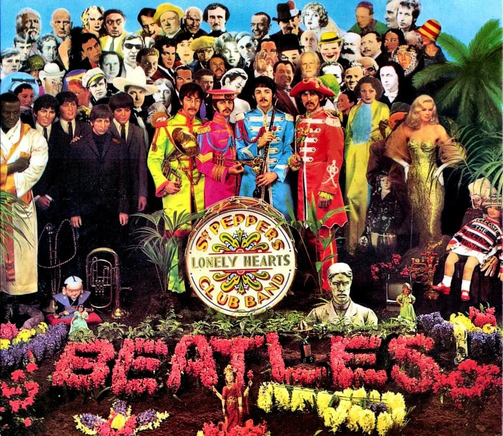 La famosa tapa del disco “Sgt. Pepper’s Lonely Hearts Club Band”, de 1967