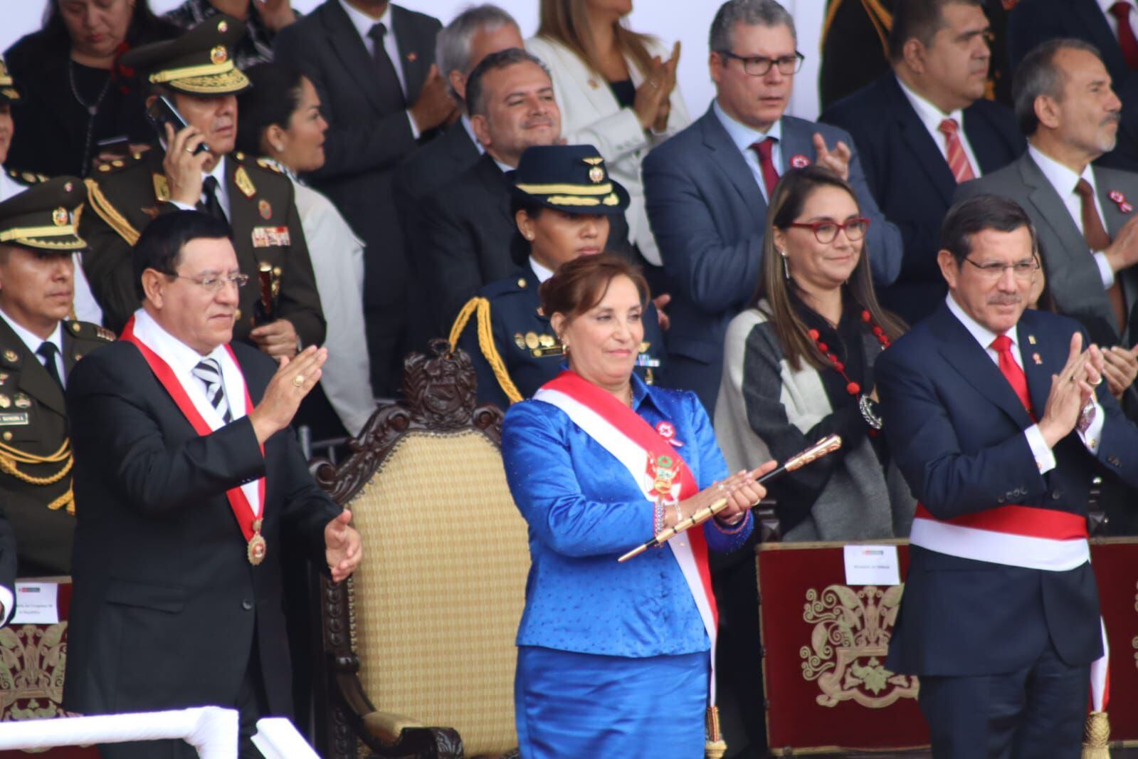 Dina Boluarte en el Desfile Militar 2023. Infobae Perú / Paula Elizalde