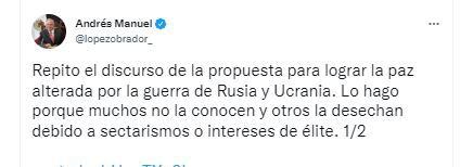 AMLO / Ucrania / plan de pacificación