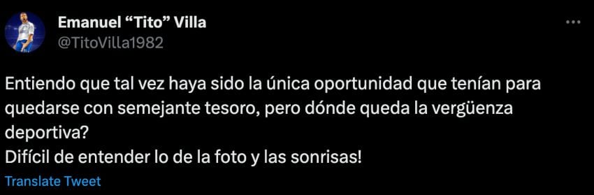 Tito Villa no pudo creer la acción de sus compatriotas. 