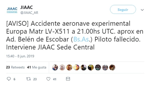 Accidentes de Aeronaves (Civiles) Noticias,comentarios,fotos,videos.  - Página 16 Tuit1