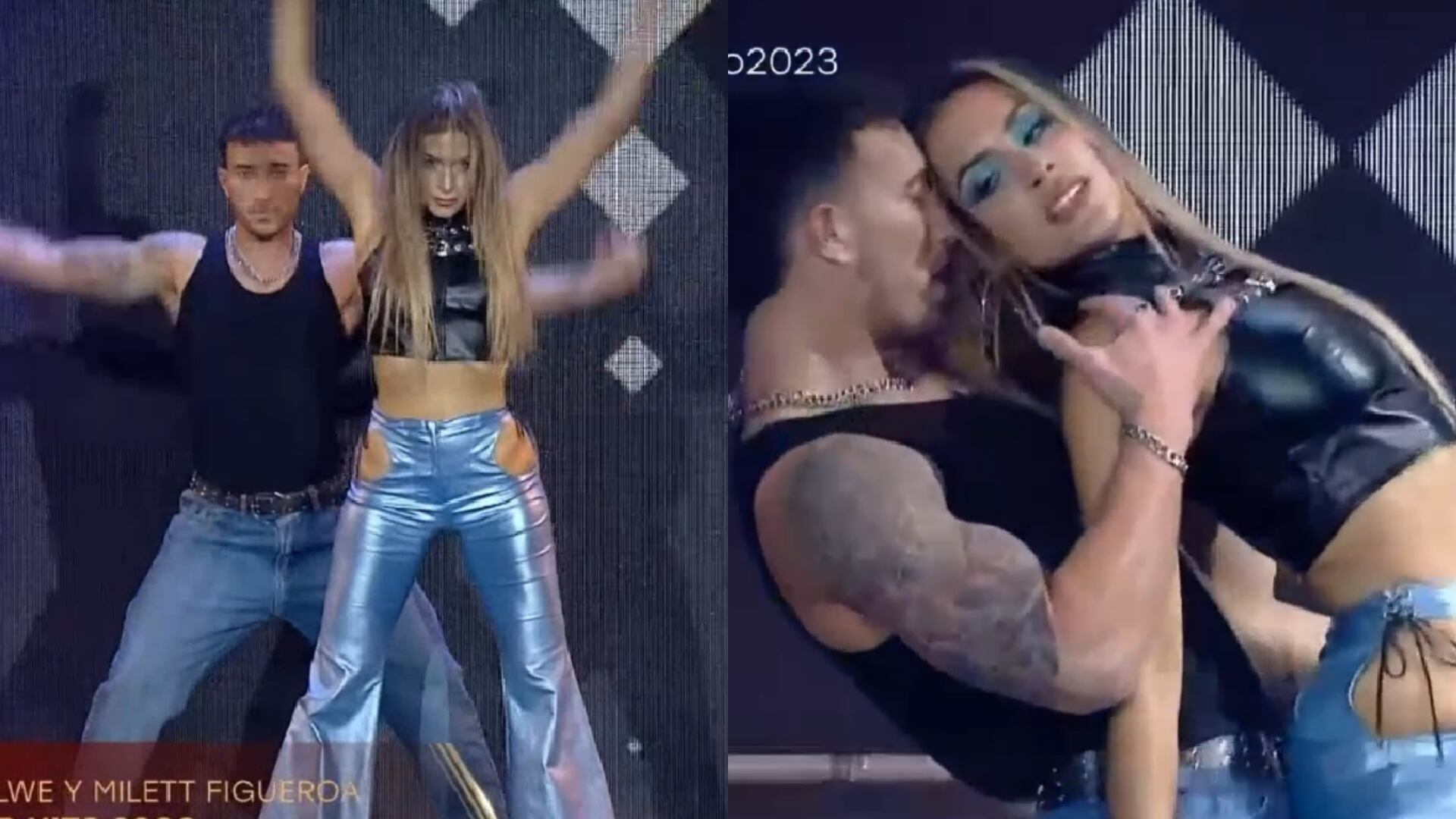Milett Figueroa con Martín Salwe en la pista de baile de 'Bailando 2023' en el día de su debut oficial.
