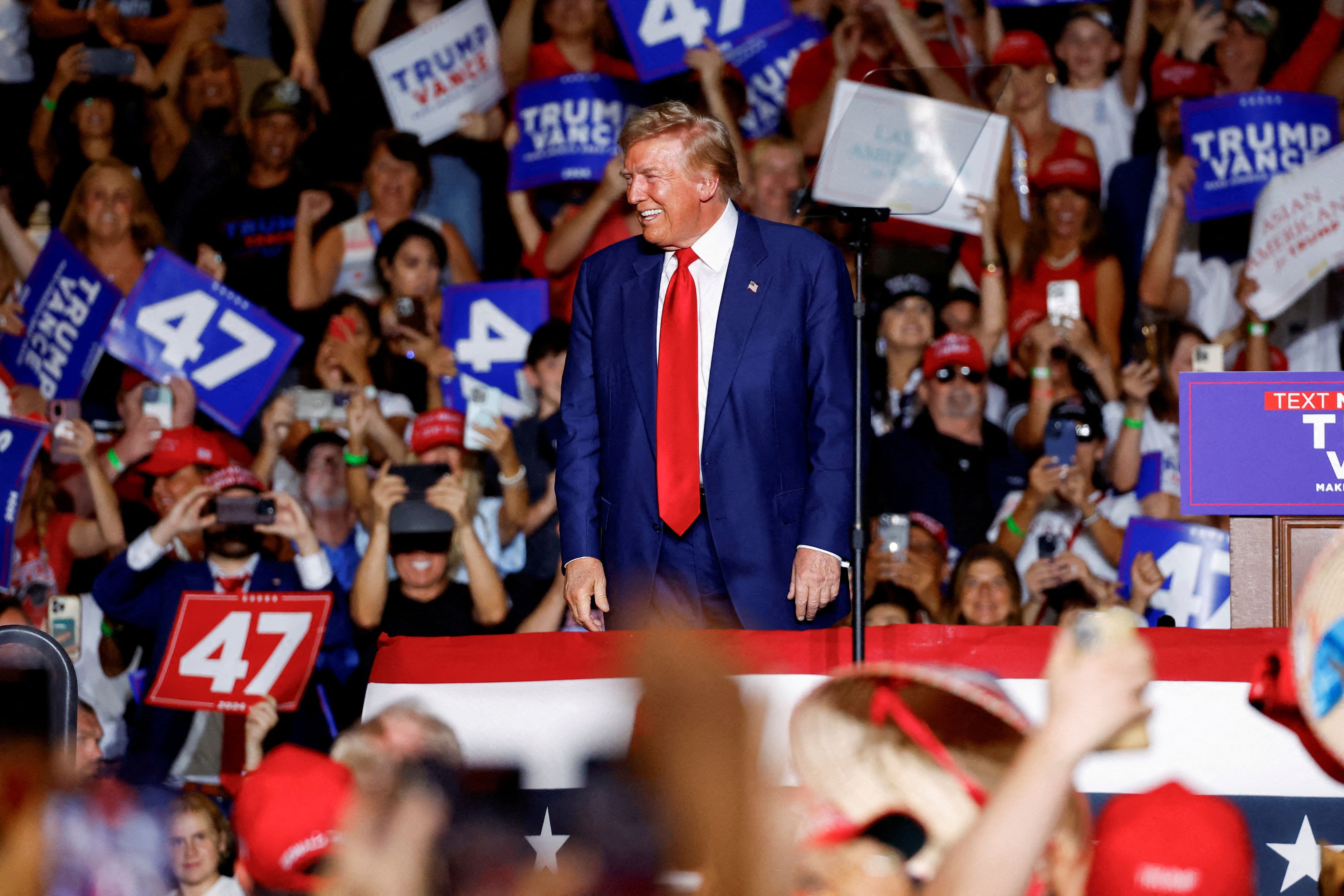 Trump durante un acto en Las Vegas (REUTERS/Piroschka Van de Wouw)